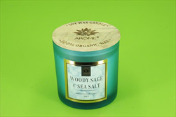 Svíčka 400g s dřevěným knotem Woody Sage and Salt - velkoobchod, dovoz květin, řezané květiny Brno